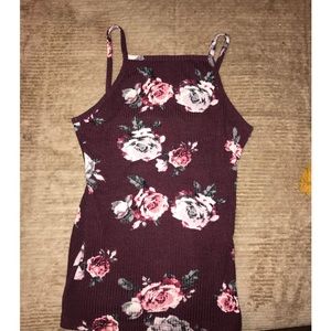 Flowery Tang top ( muscle like top)